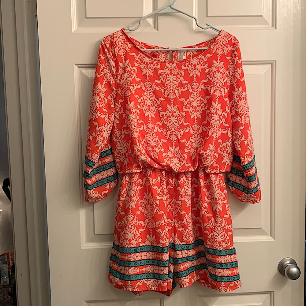 Fun coral romper!